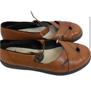 Rieker brown leather mary jane shoes